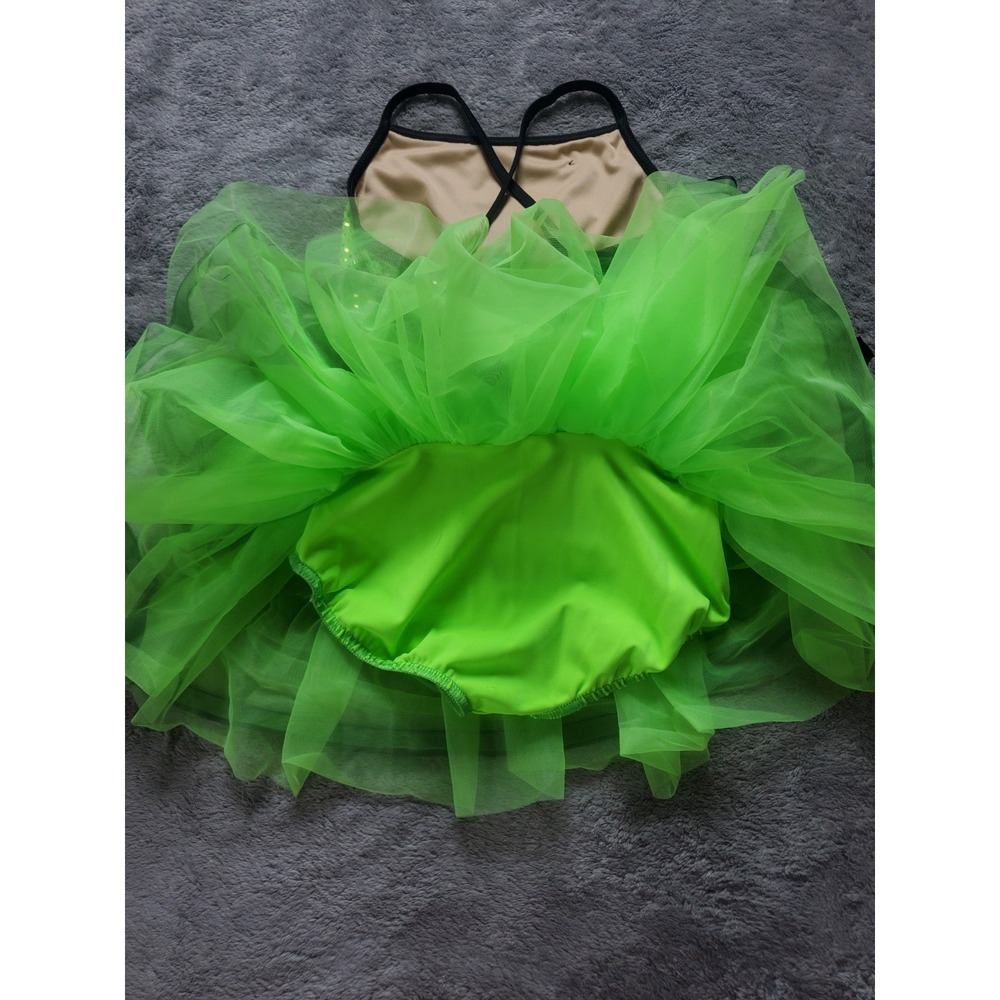 Girl Weissman Green Sequin Tutu Jazz Tap Ballet Dance Costume Size IC RN 64830 - Picture 4 of 6